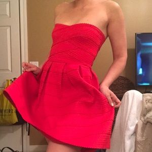 Nordstrom Red Flare Dress